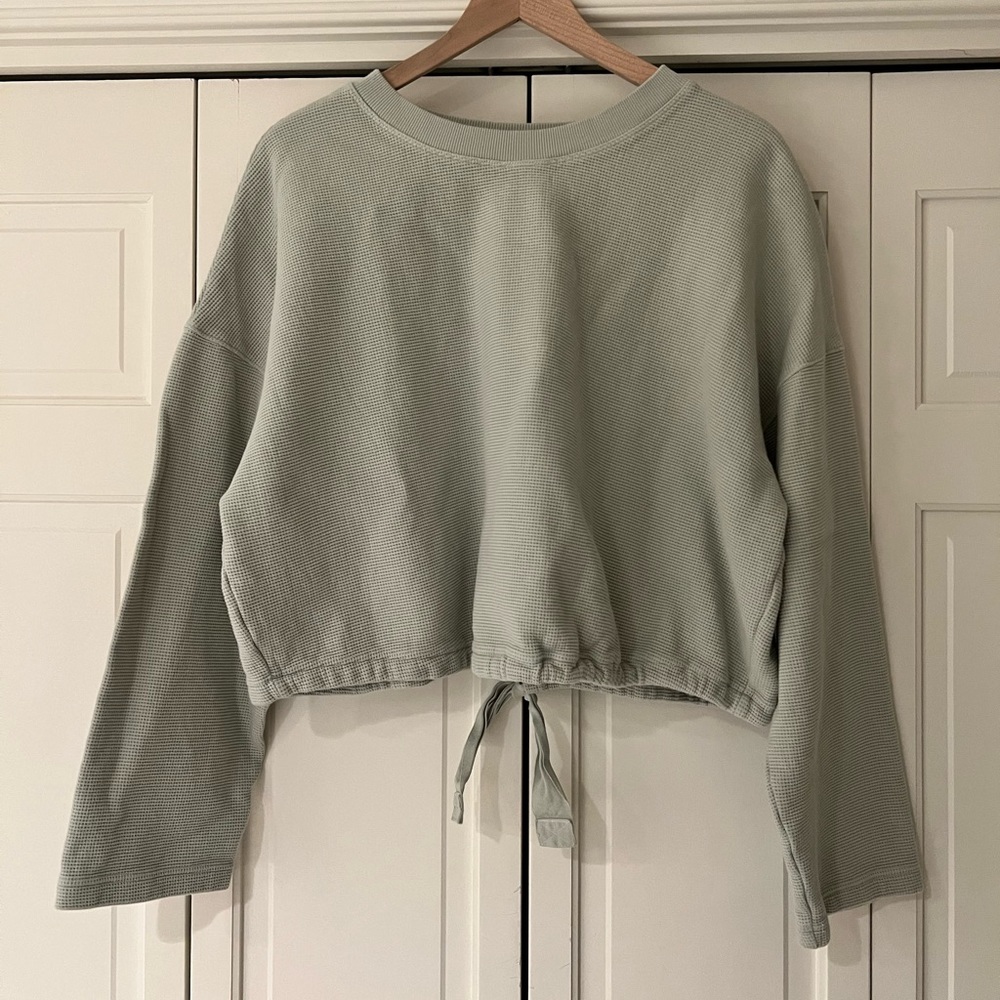 Cropped Fabletics Sweater with Tie Back